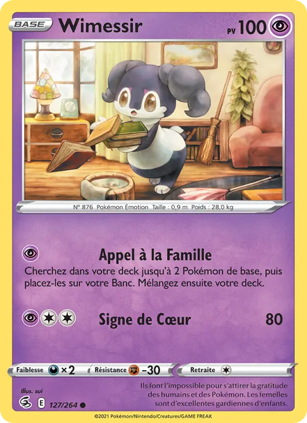 127/264 - Wimessir — Carte Pokémon Poing de Fusion 127/264