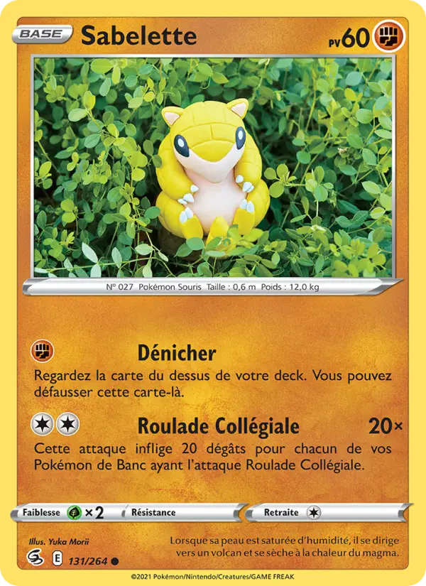 Sabelette — Carte Pokémon 131 Poing de Fusion