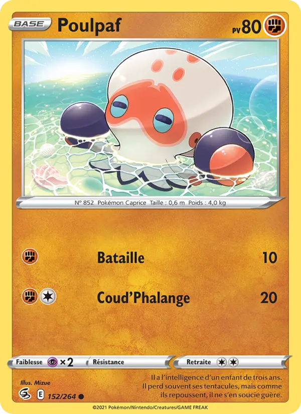 Poulpaf — Carte Pokémon 152 Poing de Fusion