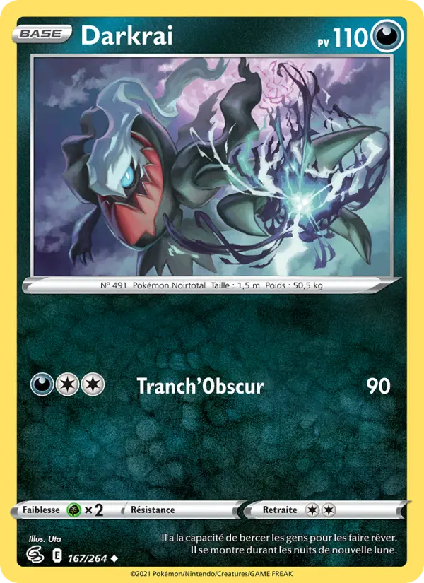 Darkrai — Carte Pokémon 167 Poing de Fusion