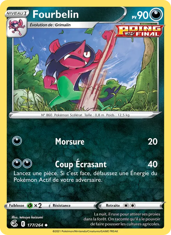 Fourbelin — Carte Pokémon 177 Poing de Fusion