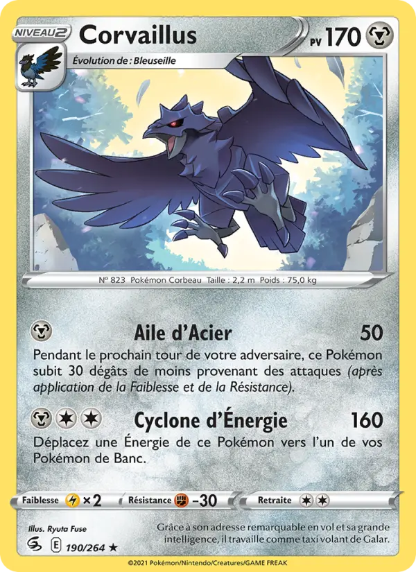 Corvaillus — Carte Pokémon 190 Poing de Fusion