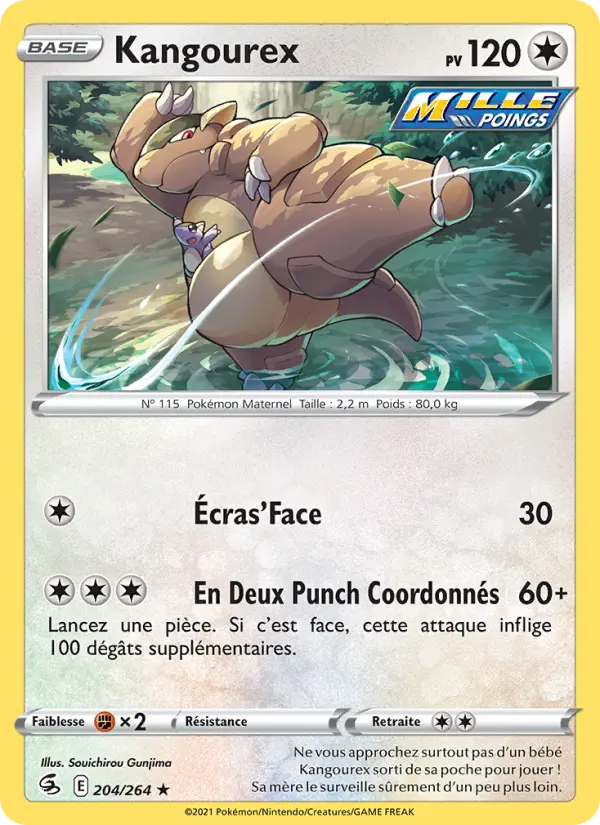 204/264 - Kangourex — Carte Pokémon Poing de Fusion 204/264