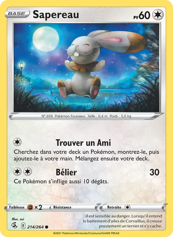 214/264 - Sapereau — Carte Pokémon Poing de Fusion 214/264