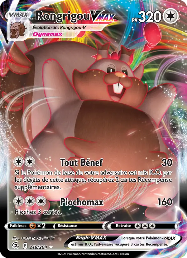 Rongrigou VMAX — Carte Pokémon 218 Poing de Fusion