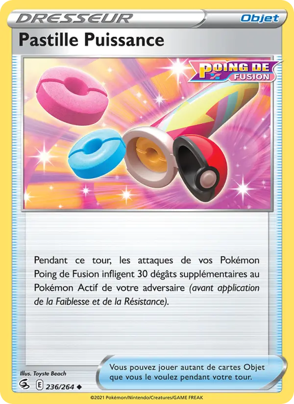 236/264 - Pastille Puissance — Carte Pokémon Poing de Fusion 236/264