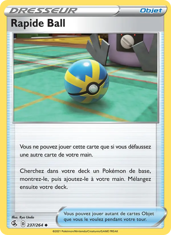 237/264 - Rapide Ball — Carte Pokémon Poing de Fusion 237/264