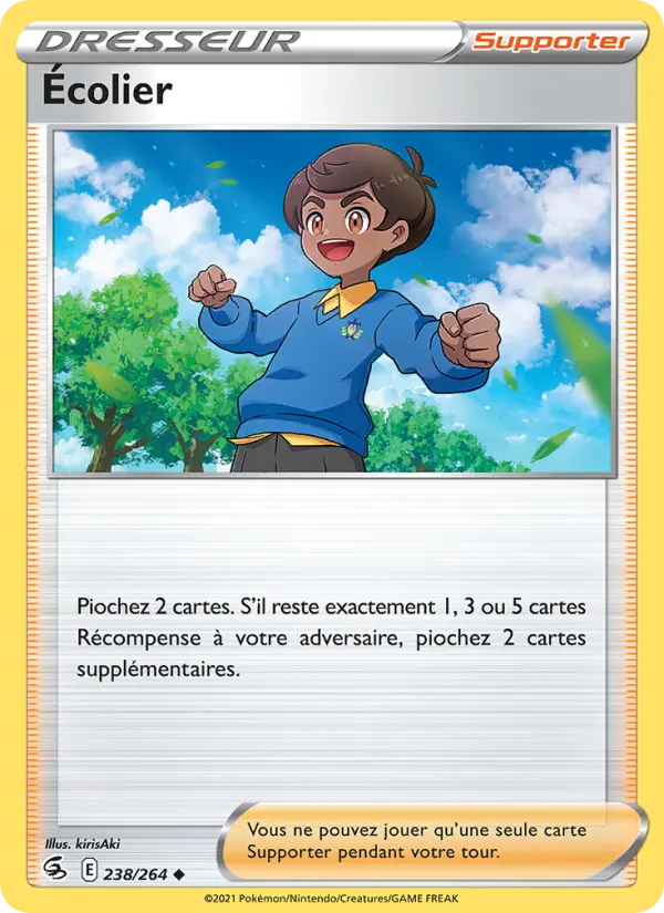 238/264 - Écolier — Carte Pokémon Poing de Fusion 238/264