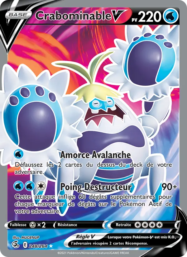 Crabominable V — Carte Pokémon 248 Poing de Fusion