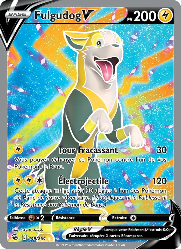 Fulgudog V — Carte Pokémon 249 Poing de Fusion