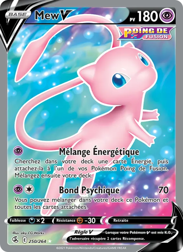 250/264 - Mew V — Carte Pokémon Poing de Fusion 250/264