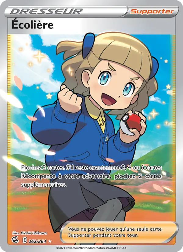 262/264 - Écolière — Carte Pokémon Poing de Fusion 262/264