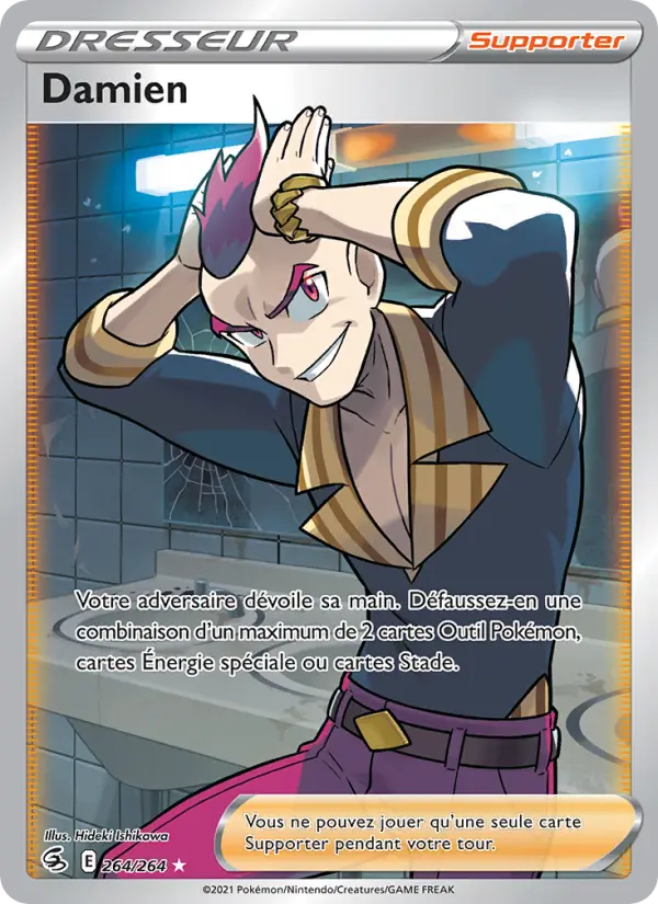 264/264 - Damien — Carte Pokémon Poing de Fusion 264/264