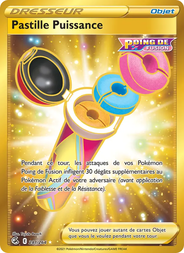 281/264 - Pastille Puissance — Carte Pokémon Poing de Fusion 281/264