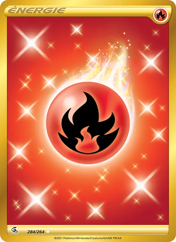 284/264 - Énergie Feu — Carte Pokémon Poing de Fusion 284/264