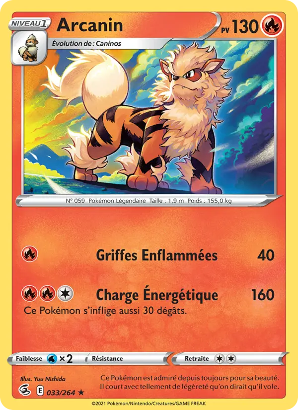033/264 - Arcanin — Carte Pokémon Poing de Fusion 33/264