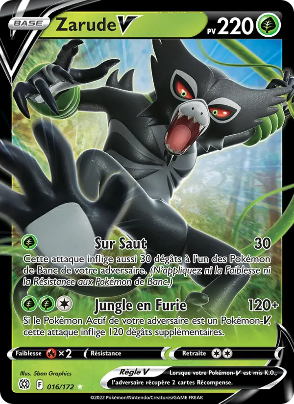 Zarude V — Carte Pokémon 016 Stars Étincelantes