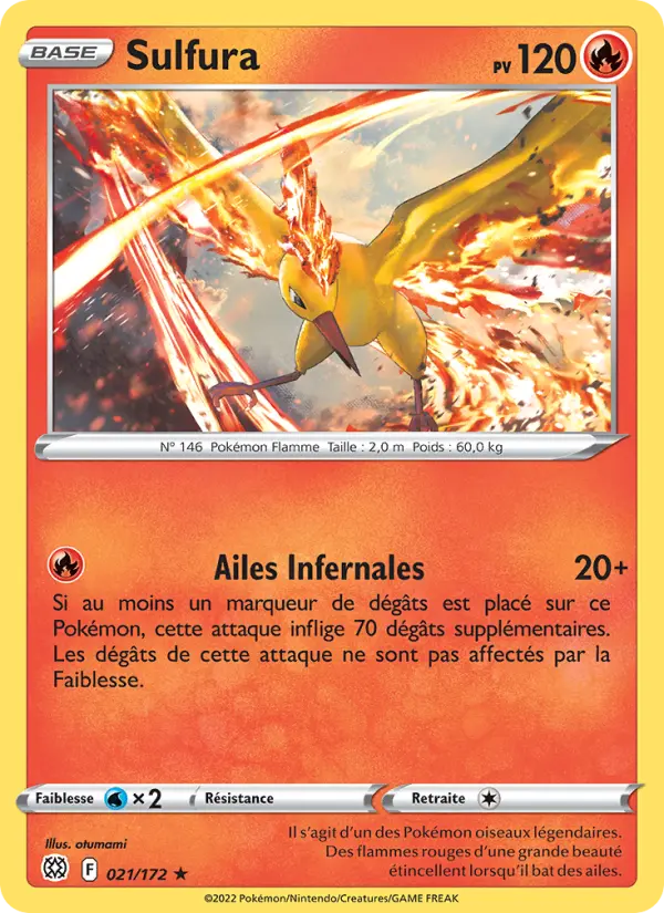 Sulfura — Carte Pokémon 021 Stars Étincelantes
