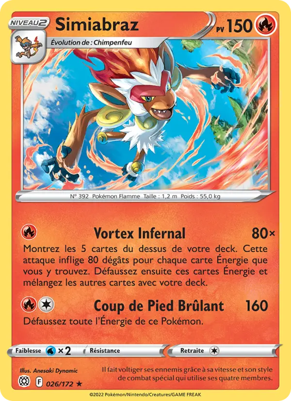 026/172 - Simiabraz — Carte Pokémon Stars Étincelantes 026/172