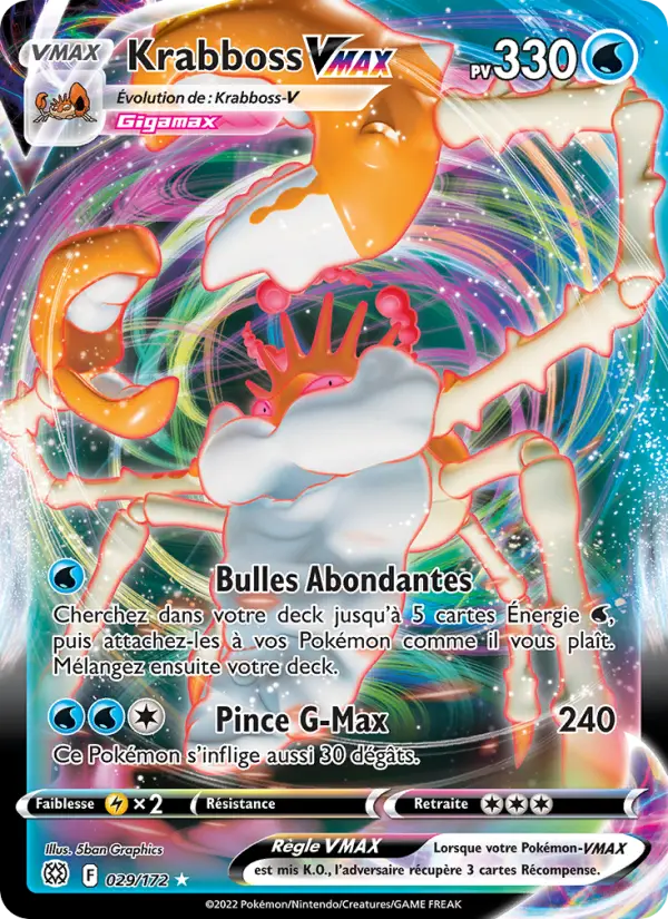 Krabboss VMAX — Carte Pokémon 029 Stars Étincelantes