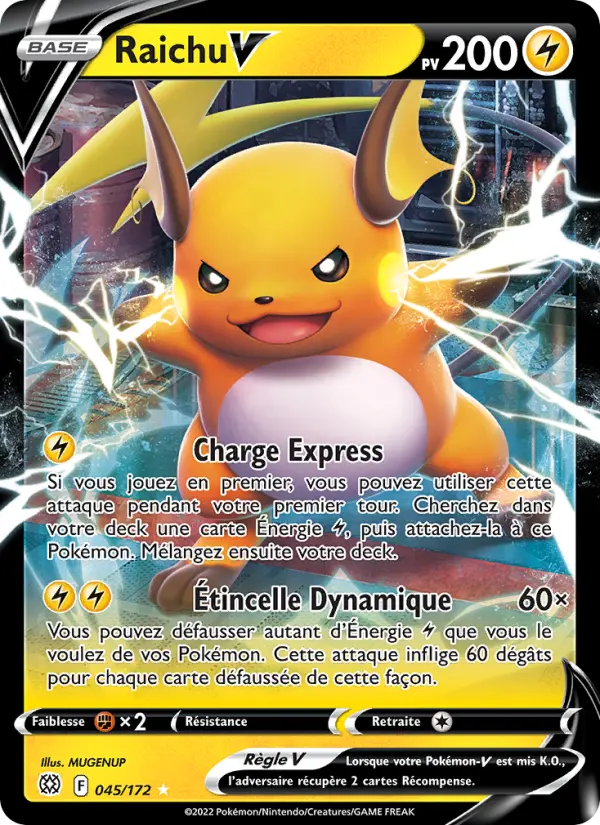 045/172 - Raichu V — Carte Pokémon Stars Étincelantes 045/172