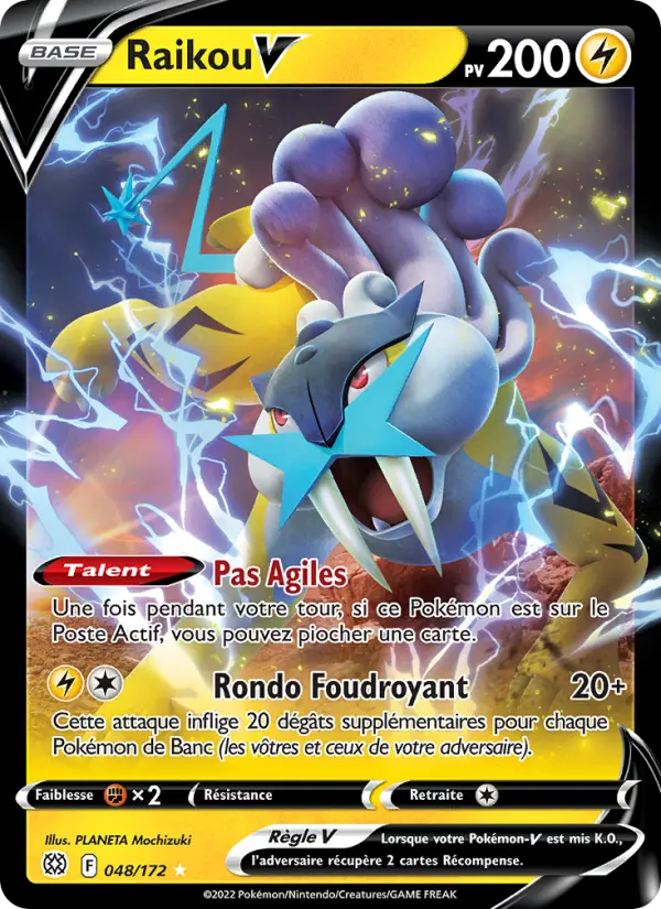 048/172 - Raikou V — Carte Pokémon Stars Étincelantes 048/172