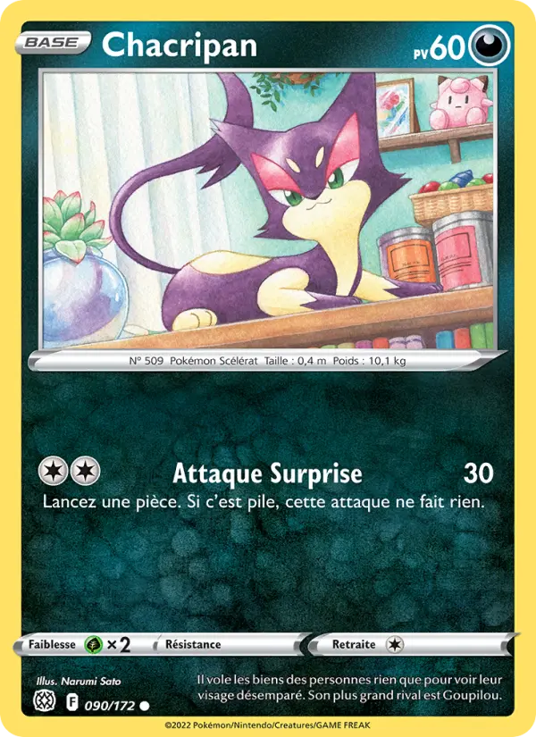 090/172 - Chacripan — Carte Pokémon Stars Étincelantes 090/172