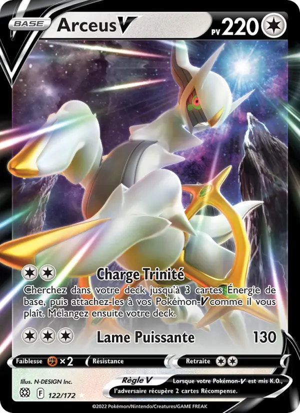 122/172 - Arceus V — Carte Pokémon Stars Étincelantes 122/172