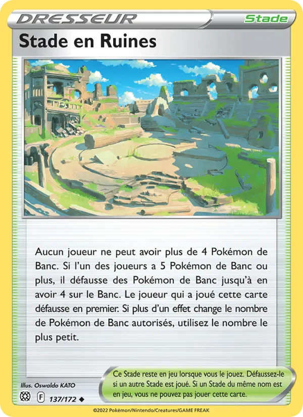 137/172 - Stade en Ruines — Carte Pokémon Stars Étincelantes 137/172