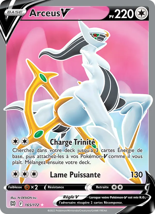 Arceus V — Carte Pokémon 165 Stars Étincelantes
