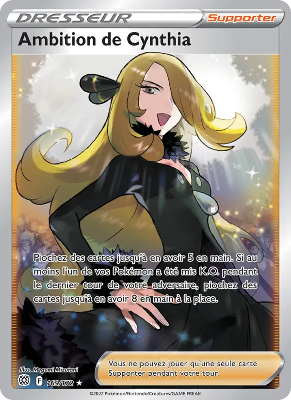 169/172 - Ambition de Cynthia — Carte Pokémon Stars Étincelantes 169/172