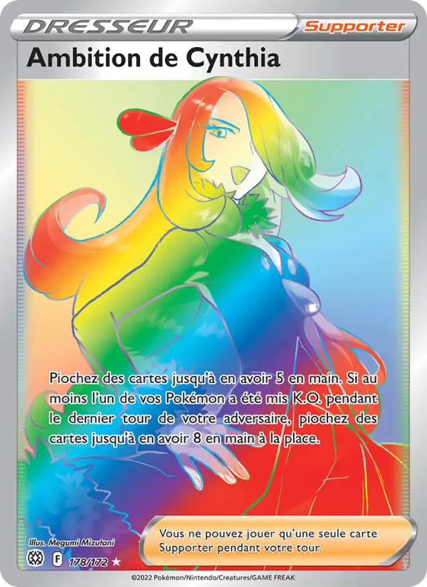 178/172 - Ambition de Cynthia — Carte Pokémon Stars Étincelantes 178/172