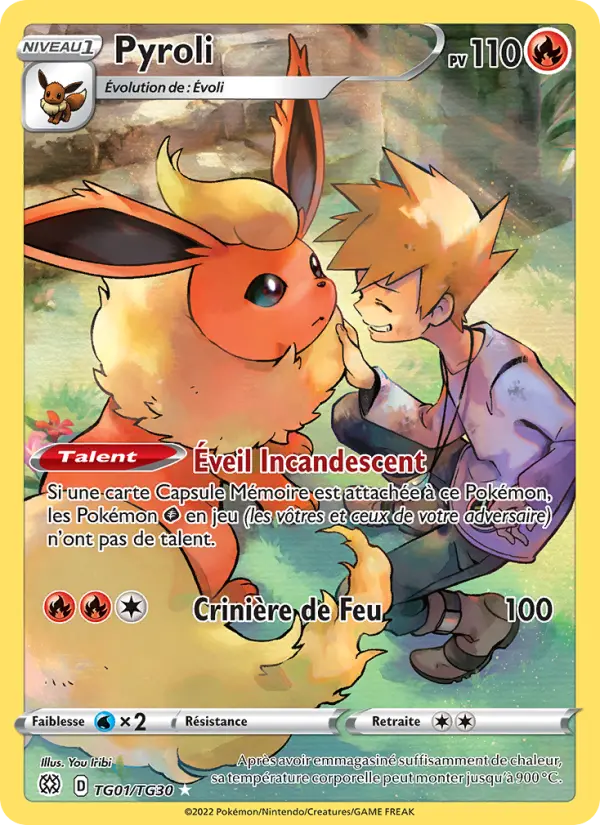 TG01/172 - Pyroli — Carte Pokémon Stars Étincelantes TG01/172