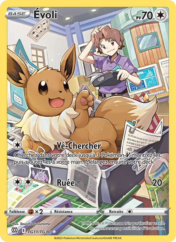 TG11/172 - Évoli — Carte Pokémon Stars Étincelantes TG11/172