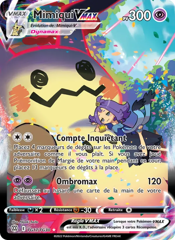 TG17/172 - Mimiqui VMAX — Carte Pokémon Stars Étincelantes TG17/172