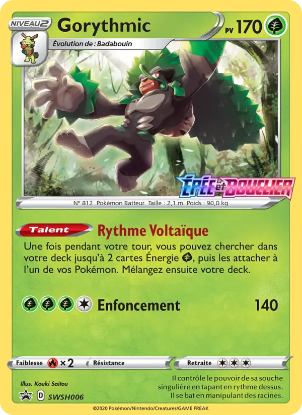 Gorythmic — Carte Pokémon SWSH006 Promo SWSH