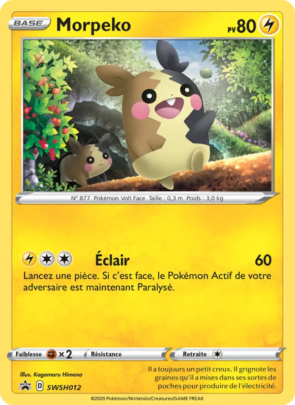 SWSH012 - Morpeko — Carte Pokémon Promo SWSH 012/307
