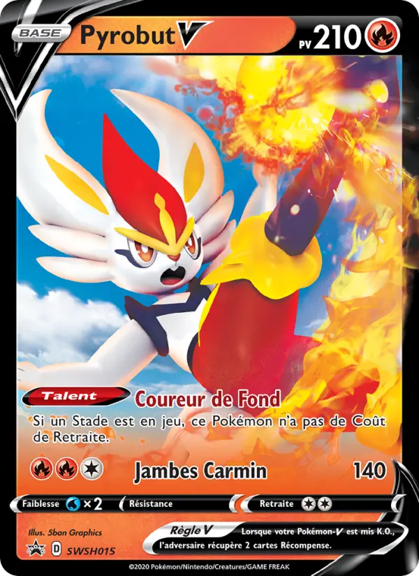 Pyrobut V — Carte Pokémon SWSH015 Promo SWSH