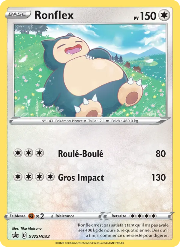 Ronflex — Carte Pokémon SWSH032 Promo SWSH