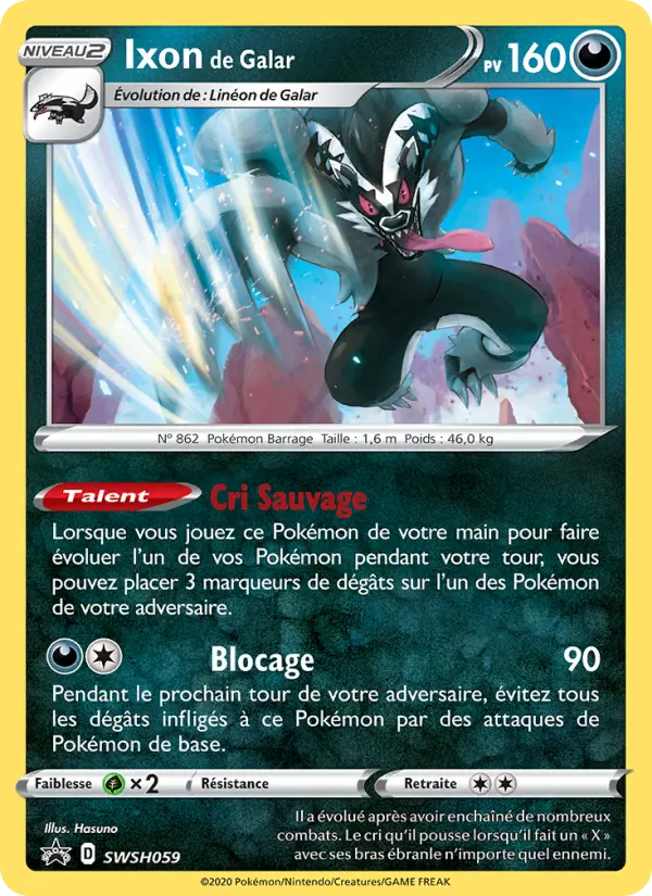Ixon de Galar — Carte Pokémon SWSH059 Promo SWSH