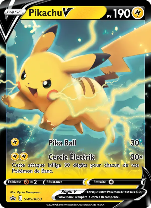 Pikachu V — Carte Pokémon SWSH063 Promo SWSH