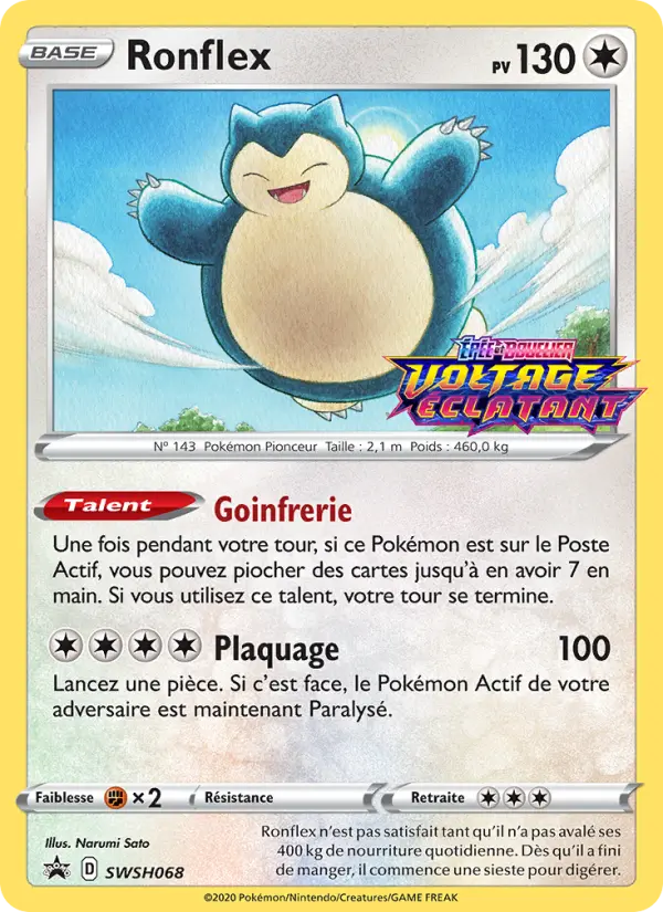 Ronflex — Carte Pokémon SWSH068 Promo SWSH