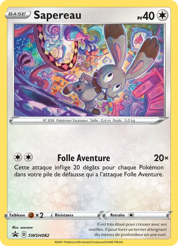 Sapereau — Carte Pokémon SWSH082 Promo SWSH