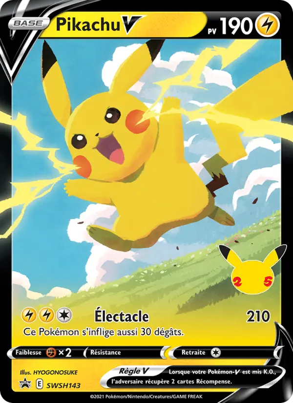 Pikachu V — Carte Pokémon SWSH143 Promo SWSH