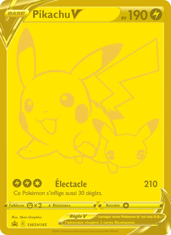 Pikachu V — Carte Pokémon SWSH145 Promo SWSH