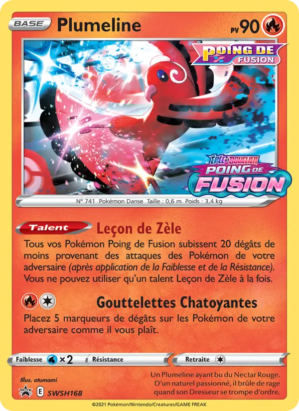 Plumeline — Carte Pokémon SWSH168 Promo SWSH