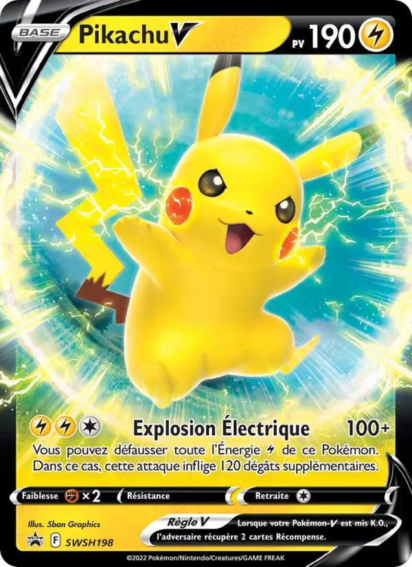 Pikachu V — Carte Pokémon SWSH198 Promo SWSH