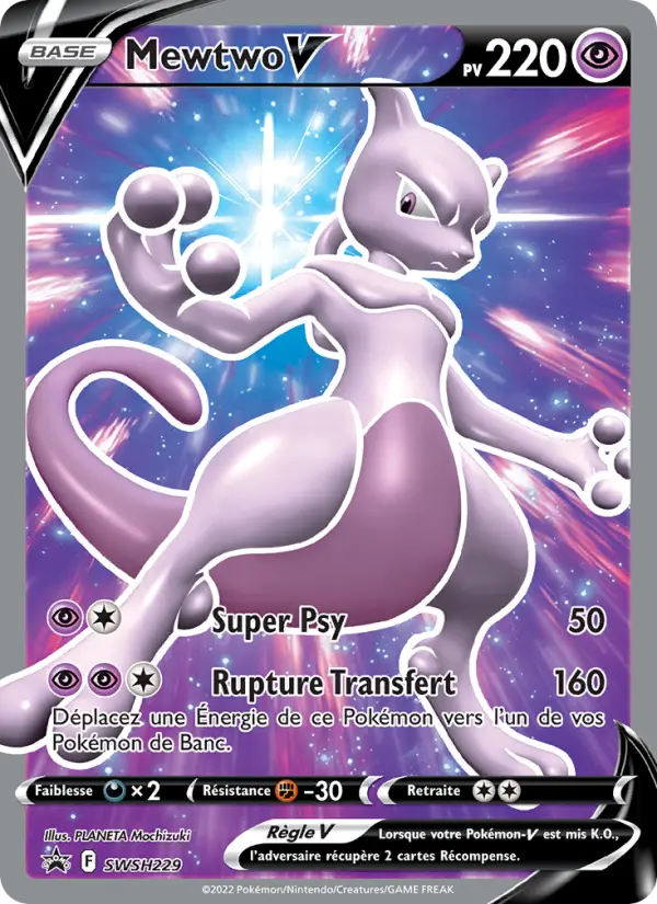 Mewtwo V — Carte Pokémon SWSH229 Promo SWSH