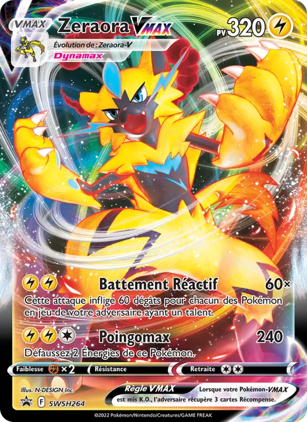Zeraora VMAX — Carte Pokémon SWSH264 Promo SWSH