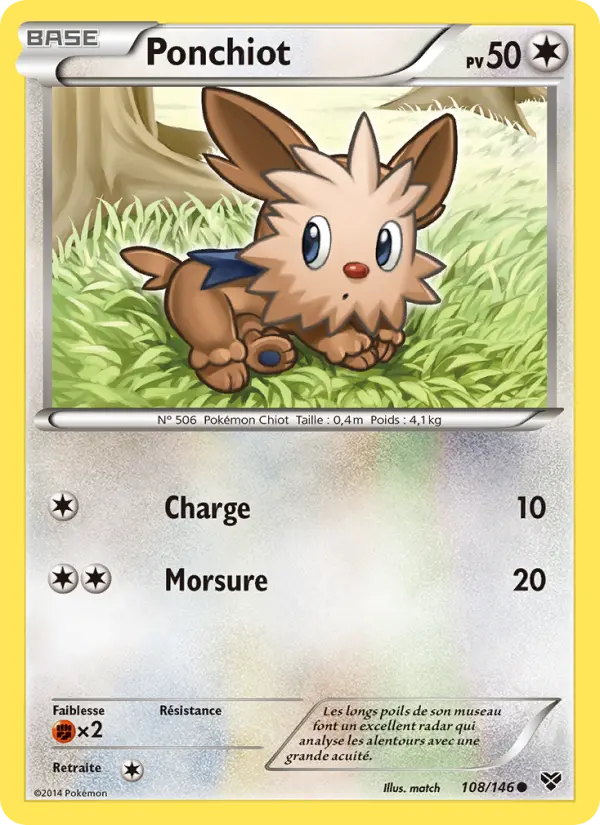 Ponchiot — Carte Pokémon 108 XY